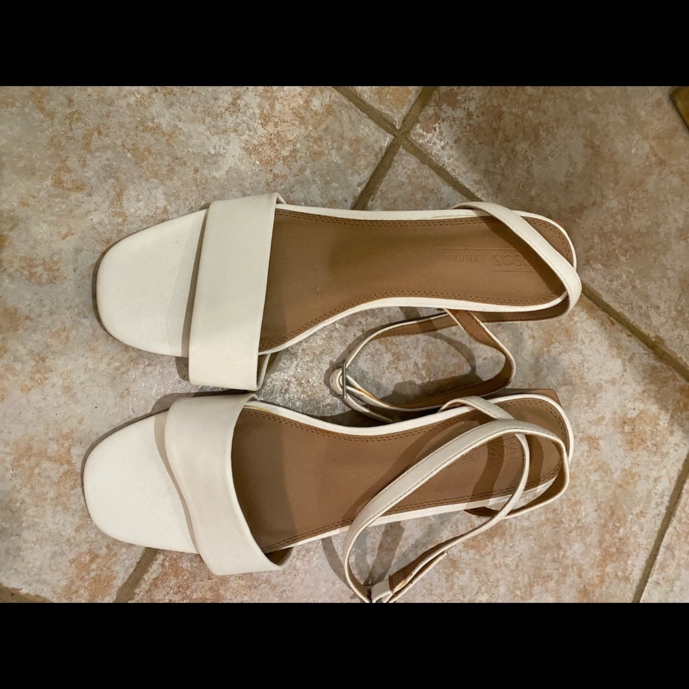 White sandals
